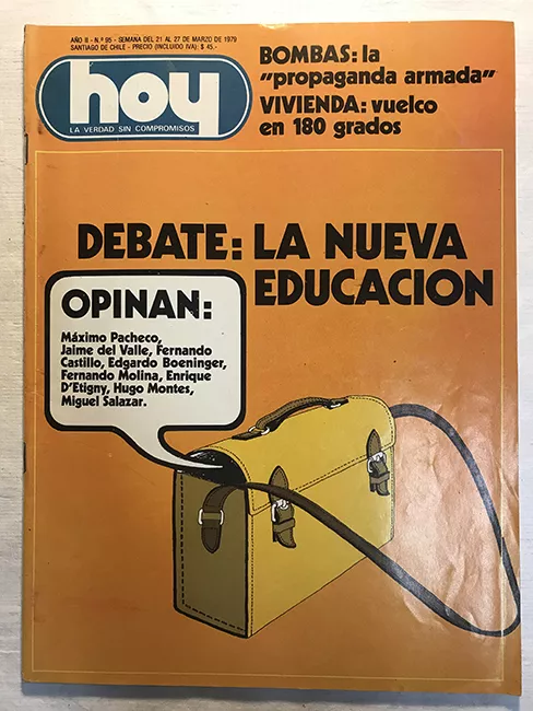 Revista HOY año II n°95. 21 marzo-27 marzo 1979. Debate: La nueva educación