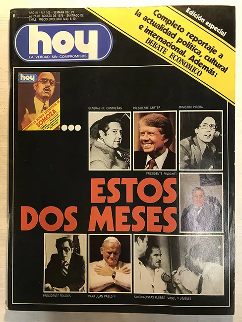 Revista HOY año III n°109. 23 agosto-28 agosto 1979. Estos dos meses