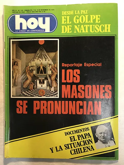 Revista HOY año III n°120. 7 noviembre-13 noviembre 1979.Reportaje especial: Los masones se pronuncian