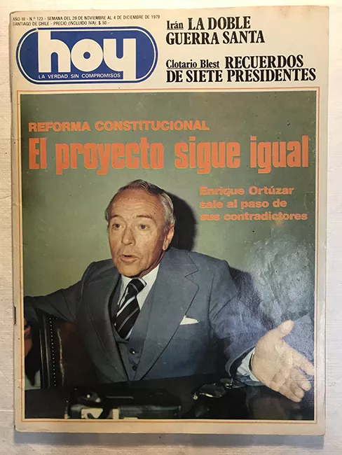 Revista HOY año III n°123. 28 noviembre-4 diciembre 1979. Reforma constitucional: El proyecto sigue igual