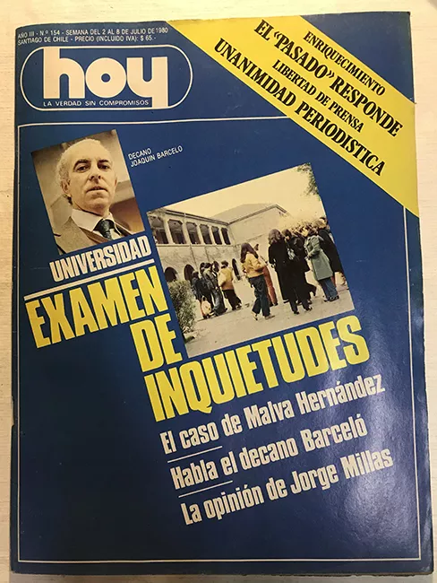 Revista HOY año III n°154. 2 julio-8 julio 1980. Universidad: Examen de inquietudes