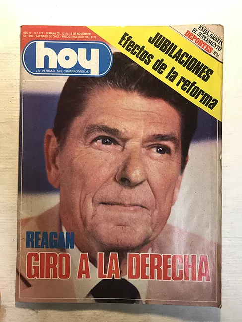Revista HOY año IV n°173. 12 noviembre-18 noviembre 1980. Reagan. Giro a la derecha