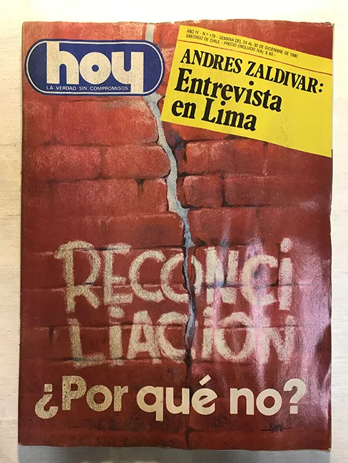 Revista HOY año IV n°179. 24 diciembre-30 diciembre 1980. Reconciliación ¿por qué no?