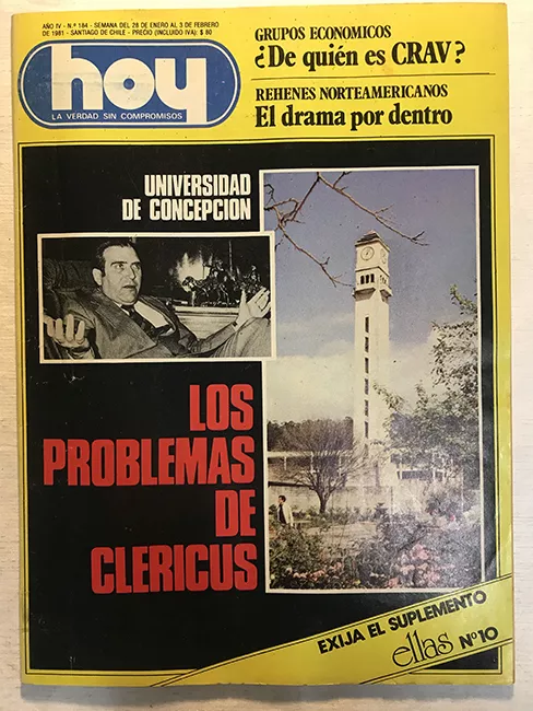 Revista HOY año IV n°184. 28 enero-3 febrero 1981. Los problemas de clericus