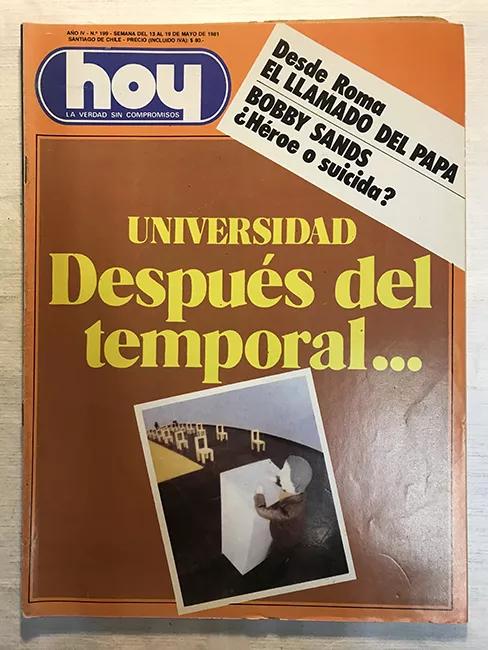 Revista HOY año IV n°199. 13 mayo-19 mayo 1981. Universidad después del temporal