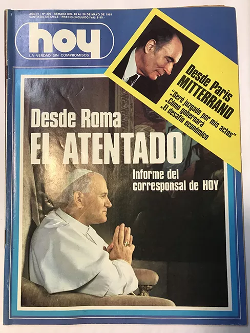 Revista HOY año IV n°200. 20 mayo-26 mayo 1981. Desde Roma El Atentado.