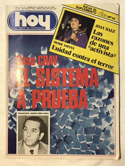 Revista HOY año IV n°201. 27 mayo-2 junio 1981. Caso CRAV el sistema a prueba