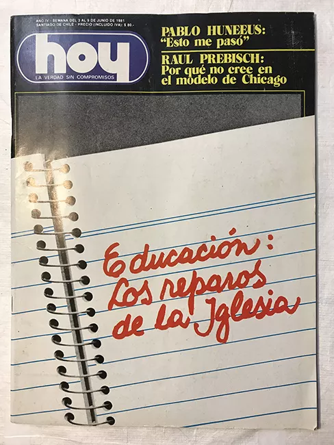Revista HOY año V n°202. 3 junio-9 junio 1981. Educación: Los reparos de la Iglesia