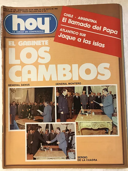 Revista HOY año V n°249. 28 abril-4 mayo 1982. Los cambios