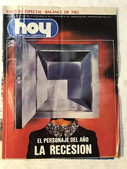 Revista HOY año VI n°284. 29 diciembre 1982-4 enero 1983. El personaje del año: La Recesión