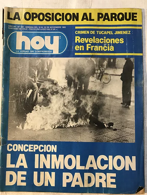 Revista HOY año VII n°330. 16 noviembre-22 noviembre 1983. Concepción la inmolación de un padre