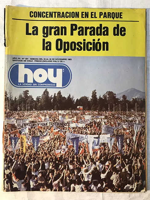 Revista HOY año VII n°331. 23 noviembre-29 noviembre 1983. La gran parada de la oposición