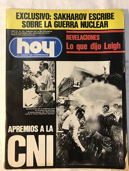 Revista HOY año VII n°332. 30 noviembre-6 diciembre 1983. Apremios a la CNI