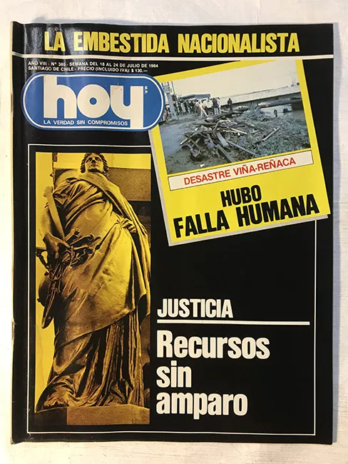 Revista HOY año VIII n°365. 18 julio-24 julio 1984. Justicia: recursos sin amparo