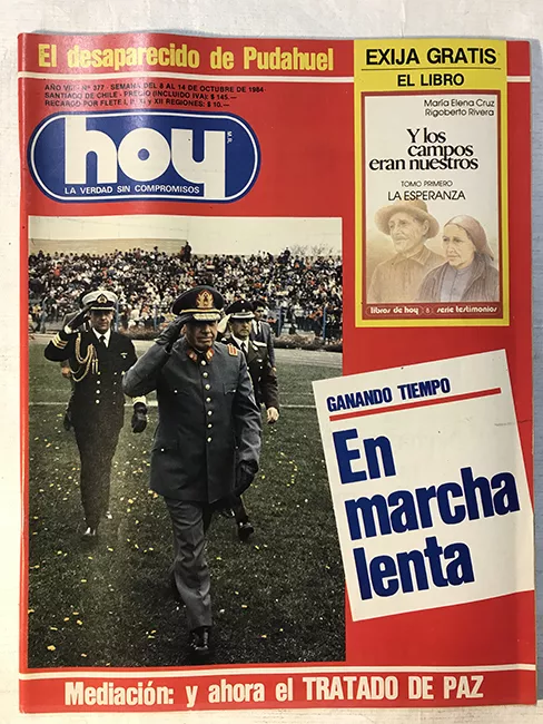 Revista HOY año VIII n°377. 8 octubre-14 octubre 1984. En marcha lenta