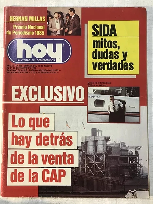 Revista HOY año IX n°423. 26 agosto- 1 septiembre 1985. Lo que hay detrás de la venta de la CAP
