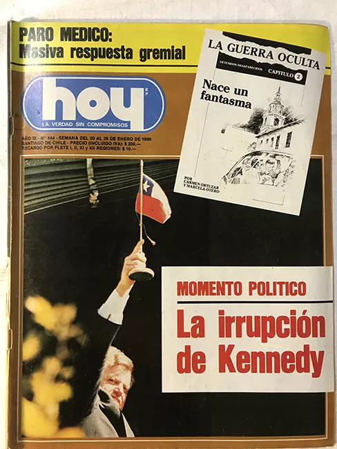 Revista HOY año IX n°444. 20 enero-26 enero 1986. La irrupción de Kennedy