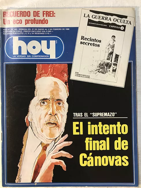 Revista HOY año IX n°445. 27 enero-2 febrero 1986. El intento final de Cánovas
