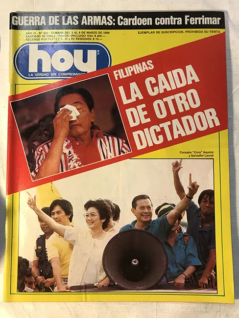 Revista HOY año IX n°450. 3 marzo-9 marzo 1986. Filipinas, la caída de otro dictador