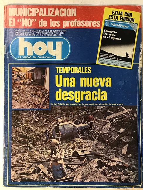 Revista HOY año X n°463. 2  junio-8 junio 1986. Temporales, una nueva desgracia
