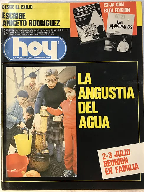 Revista HOY año X n°467. 30 junio-6 julio 1986. La angustia del agua