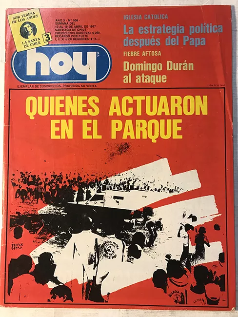 Revista HOY año X n°508. 13 abril-19 abril 1987. Quienes actuaron en el parque