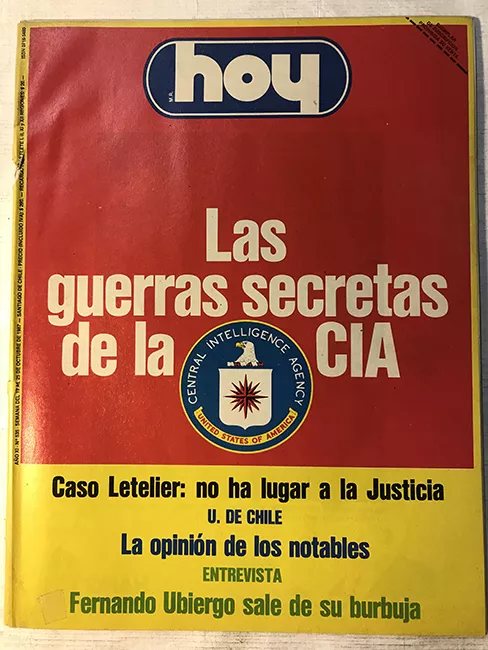 Revista HOY año XI n°535. 19 octubre-25 octubre 1987. Las guerras secretas de la CIA