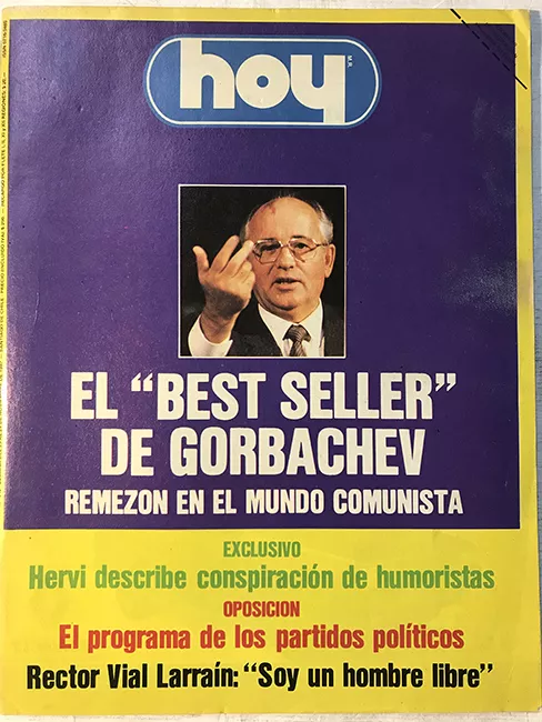 Revista HOY año XI n°540. 23 noviembre-29 noviembre 1987. El "beste seller" de Gorbachev