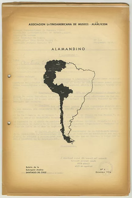 Boletín de la Subregión Andina n° 4 diciembre 1974. ALAMANDINO