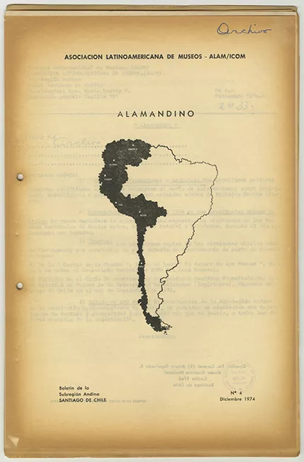 Boletín de la Subregión Andina n° 4 diciembre 1974. ALAMANDINO