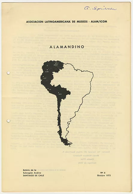 Boletín de la Subregión Andina n° 6 octubre 1975. ALAMANDINO