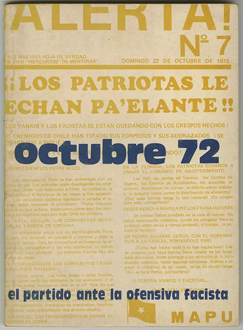 Octubre 72. El partido ante la ofensiva facista