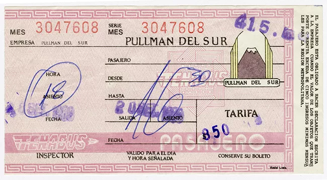 Pasaje Interurbano Pullman Del Sur