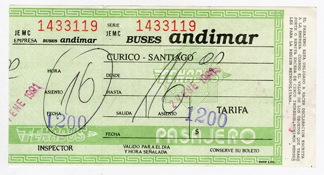 Pasaje Interurbano Andimar Curico-Santiago
