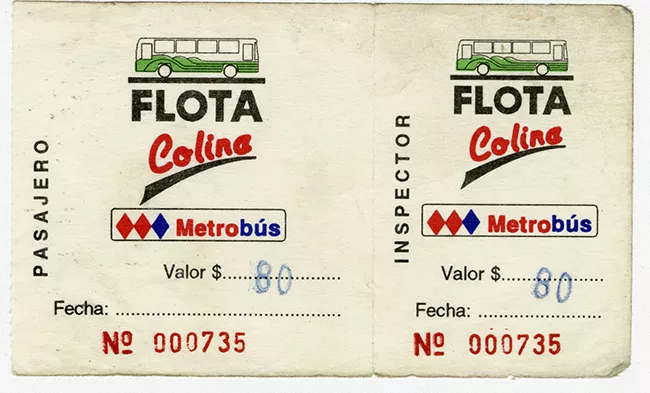 Pasaje Interurbano Metrobús flota Colina