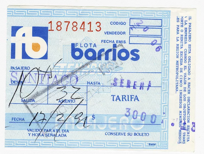 Pasaje Interurbano Flota Barrios Santiago-La Serena