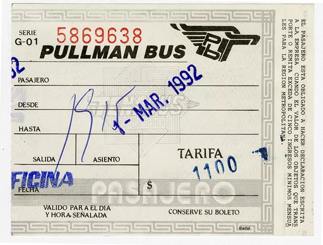 Pasaje Interurbano Pullman Bus 