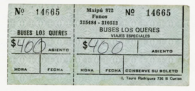 Pasaje Interurbano buses Los Queñes