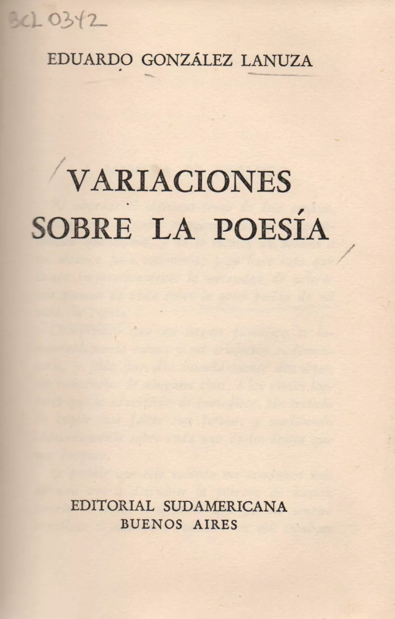 Variaciones sobre la poesía