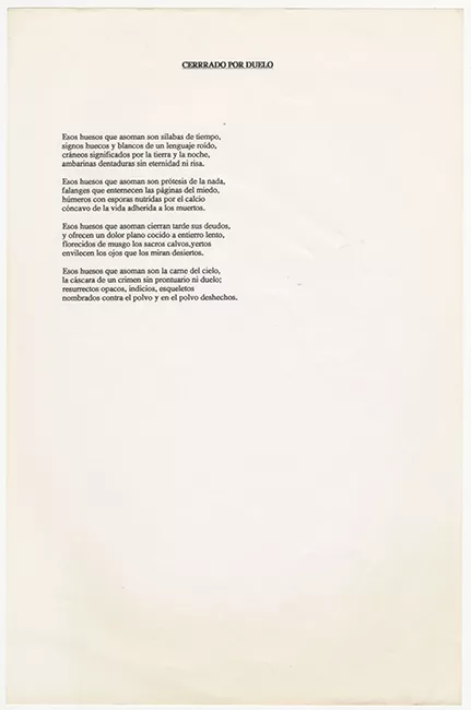 Poema Puertas adentro