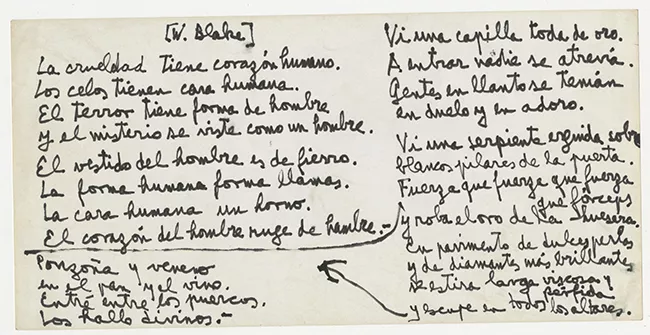Traducción de un poema de William Blake