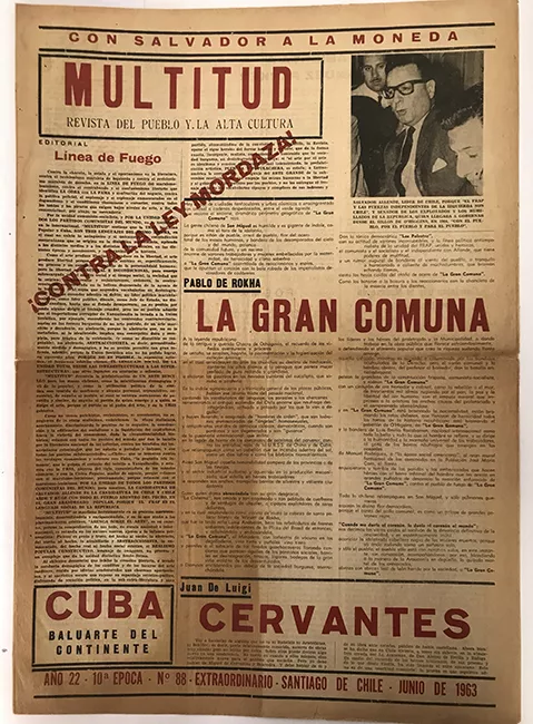 Revista Multitud. Décima época. Año 22 N° 88 extraordinario junio de 1963. Con Salvador a la Moneda