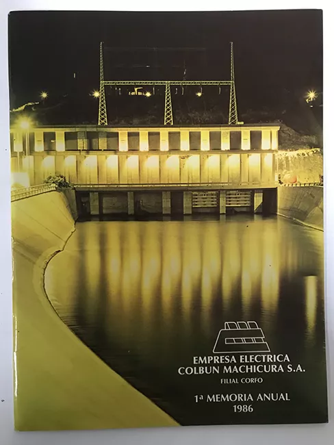 Empresa electrica Machicura. 1a. Memoria Anual 1986 