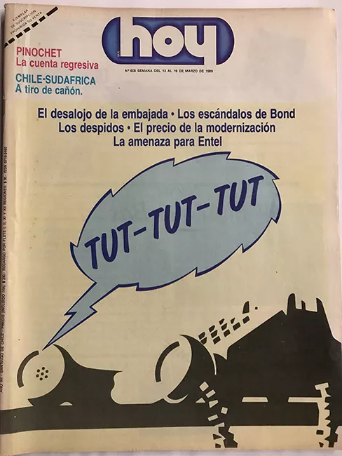 Revista HOY año XII n°608. 13 marzo 1989-19 marzo 1989. El desalojo de la embajada
