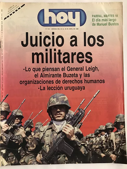 Revista HOY año XII n°614. 24 abril 1989-30 abril 1989. Juicio a los militares
