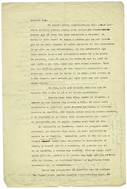 Carta a Beatriz Ortiz de Zárate