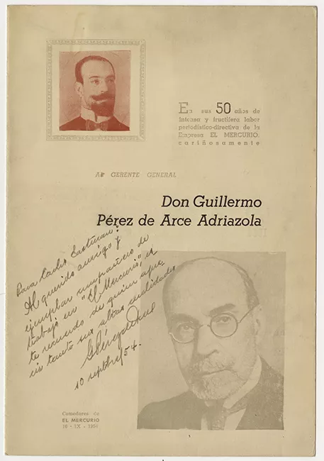 Menú a Guillermo Pérez de Arce Adriazola 