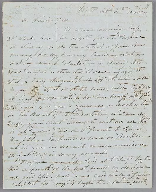 Carta de Charles Wooster a Pedro Félix Vicuña