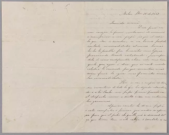 Carta de Lolo Vicuña a Carmen Mackenna