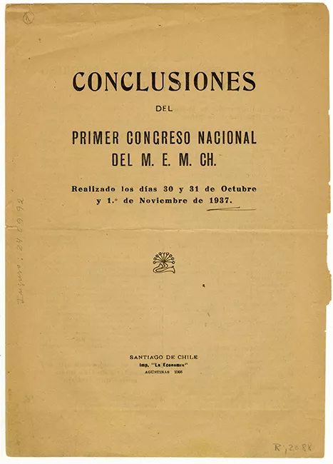 Conclusiones del Primer Congreso Nacional del M.E.M.CH 